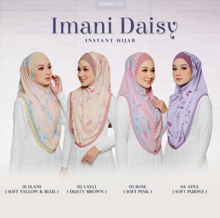 Imani Daisy Instant Hijab (🛍 Express Hijab) | Lazada