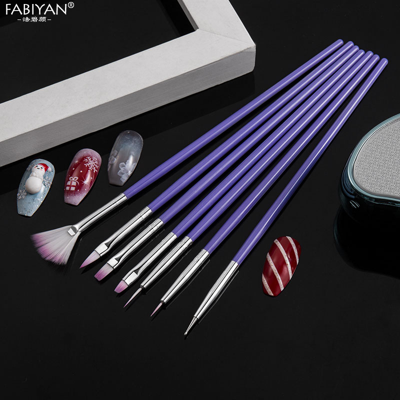 7Pcs  Nail Brushes Nail Art Painting Pen