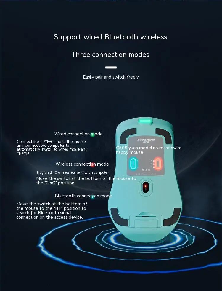 Eweadn G308 Gaming Wireless Mouse Bluetooth Tri-mode Mech Gaming