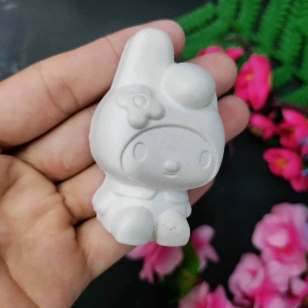 Tượng tô màu, thỏ nendoroid 2d, size s, tượng thạch cao , tô tượng, đồ chơi cho trẻ
