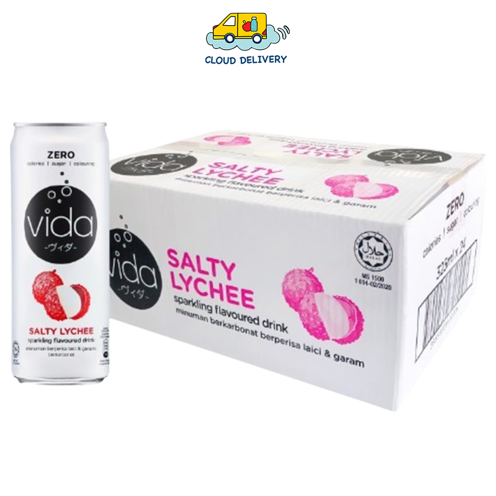 VIDA Sparkling Drink (24 x 325ml) Salty Lychee Lazada Singapore