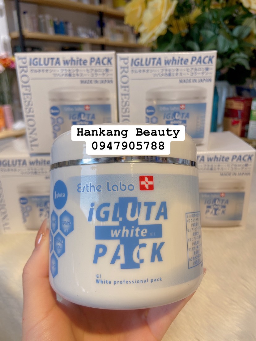Ủ trắng Igluta White Pack - Hàng chuyên dụng trong các Spa_Clinic Nhật Bản hũ full 500g