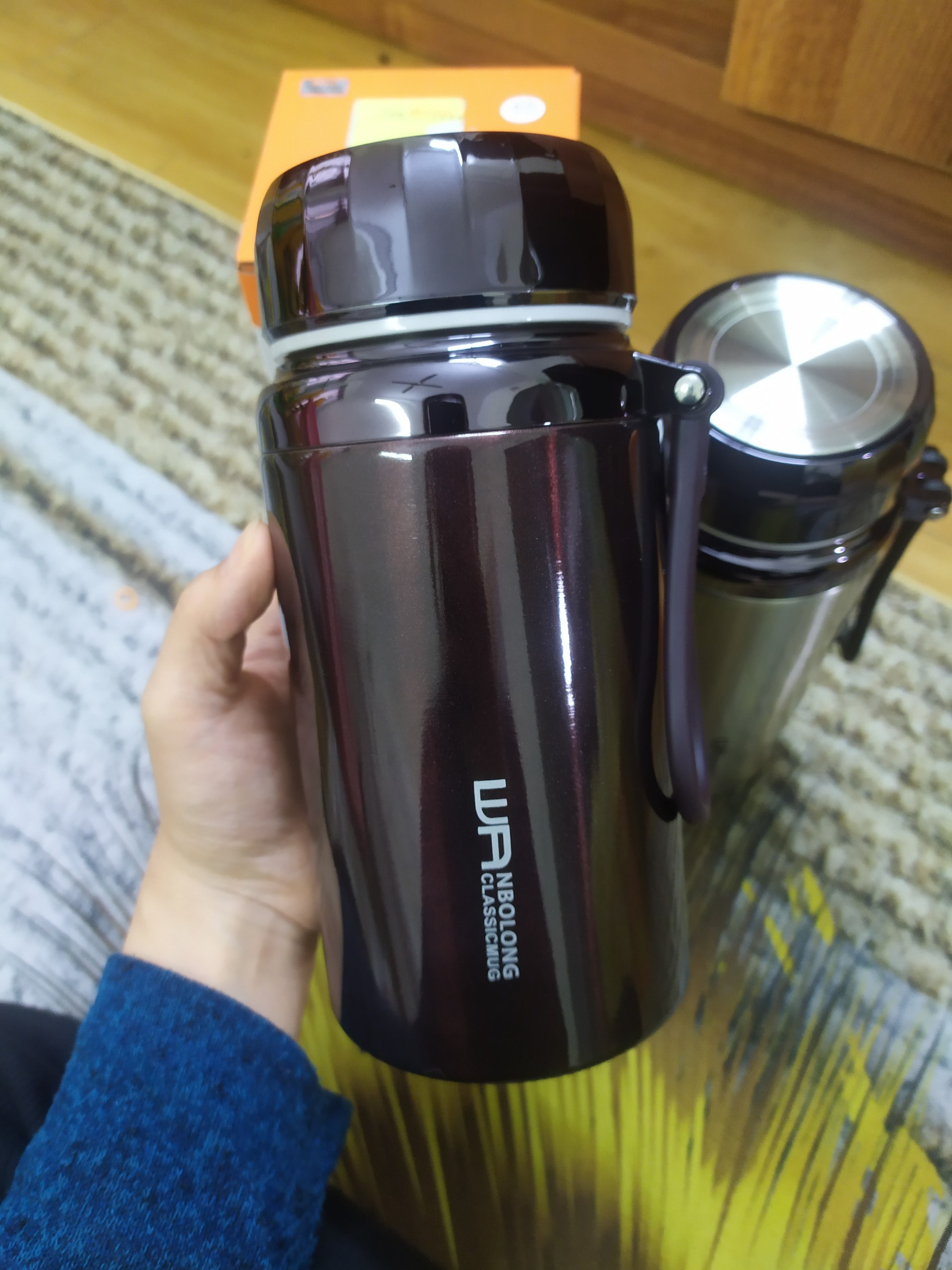 Bình giữ nhiệt nóng lạnh lõi inox 304 chống gỉ bình ủ nóng cao cấp 1000ml 1200ml K011