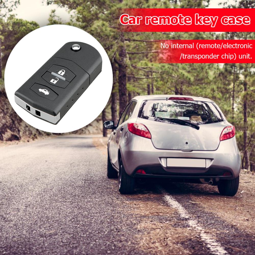Car Remote Key Shell 3 Button Flip Folding Key Case Blank for Mazda 2 3 5 6