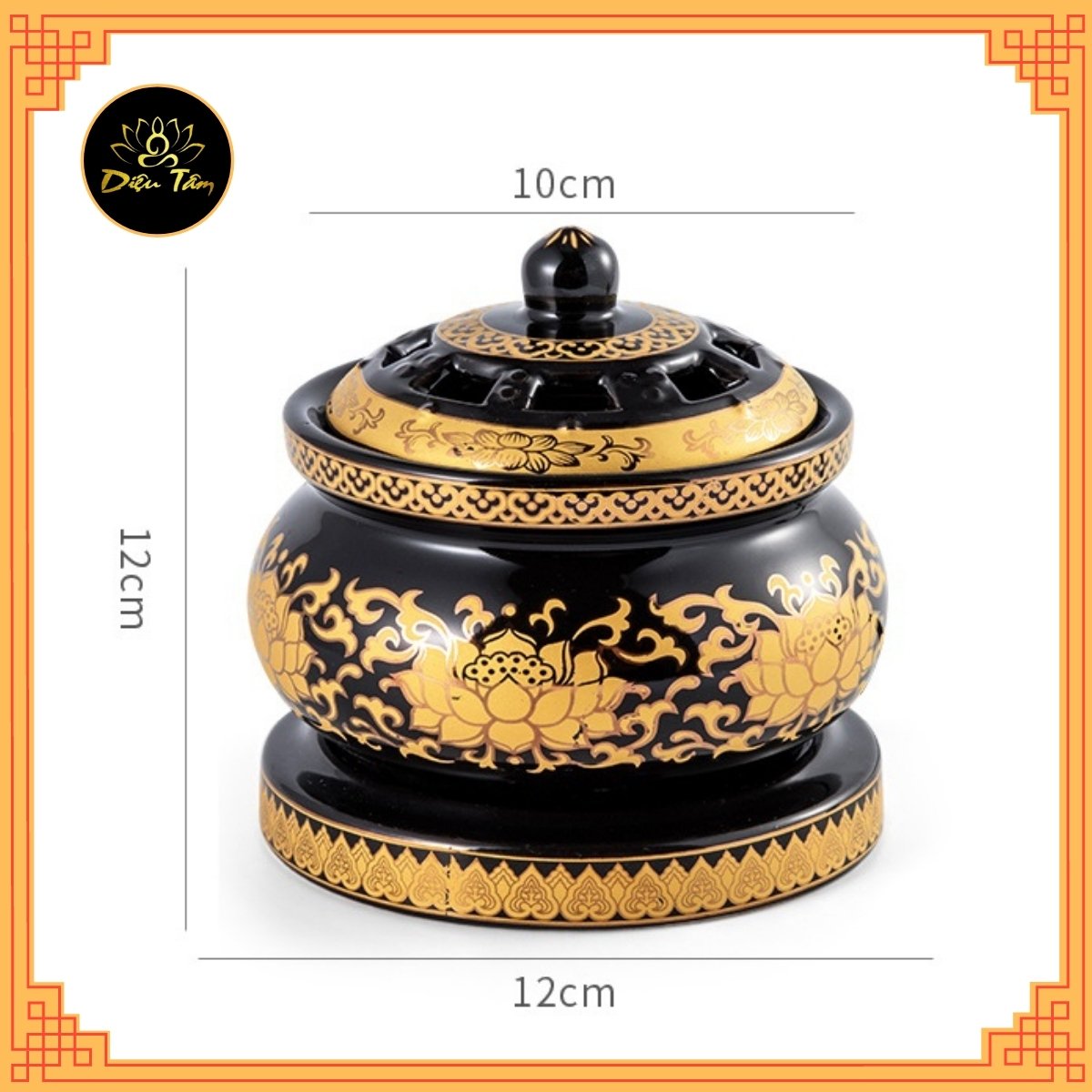 Lư điện gốm xông trầm có hẹn giờ lư xông trầm hương thay thác khói trầm hương