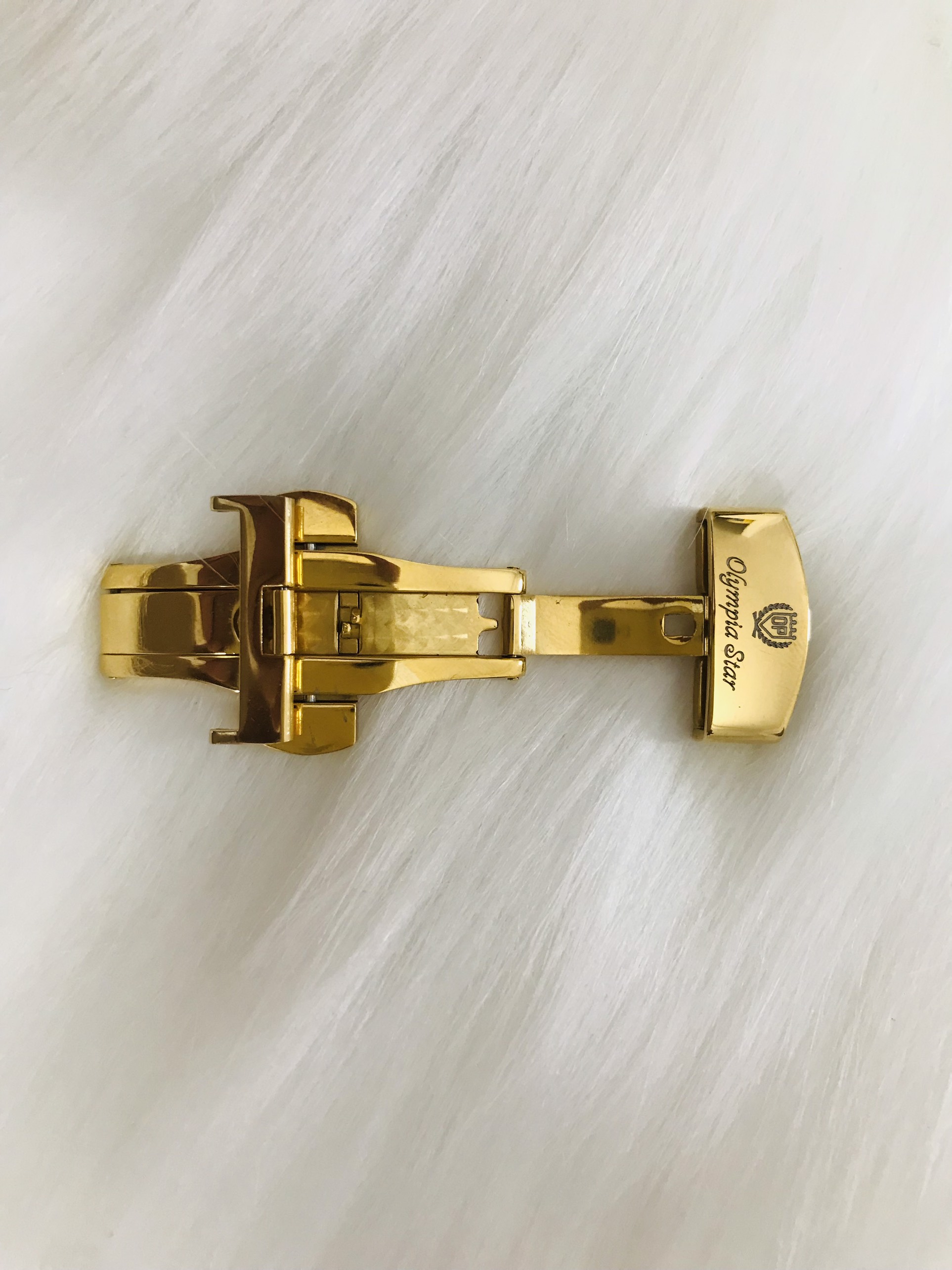 Khóa bướm khắc logo Olympia Start (OP)