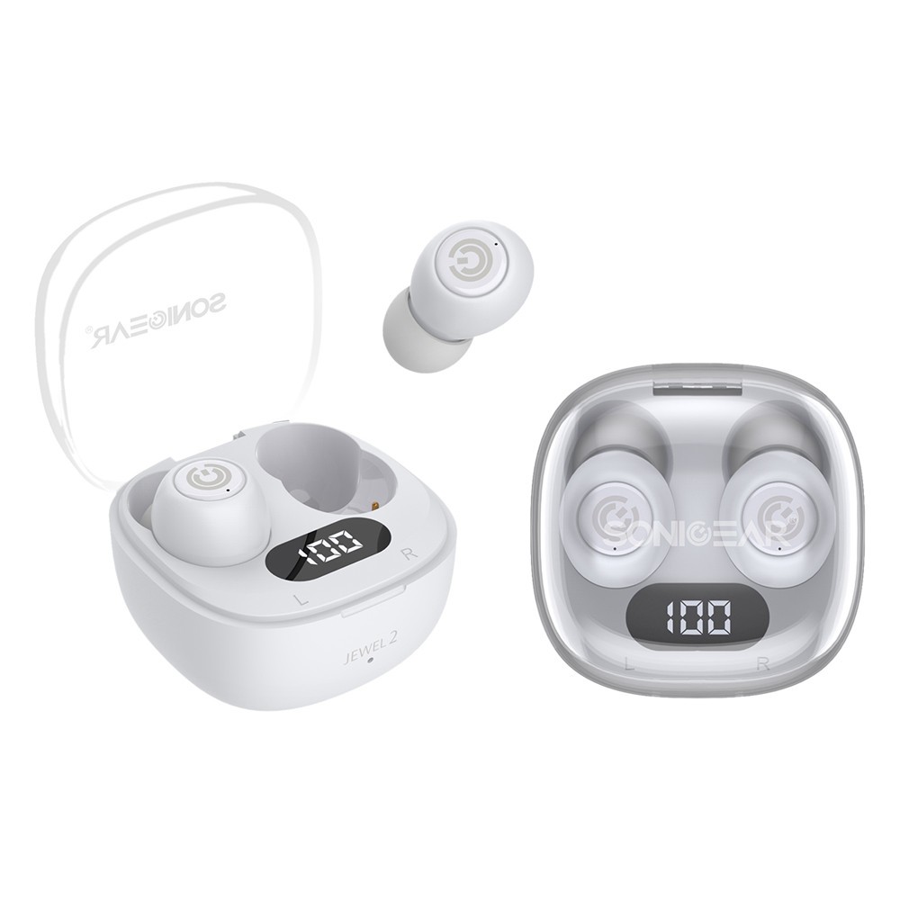 SonicGear EarPump TWS Jewel 2 Bluetooth 5.4 Wireless Earbuds IPX4