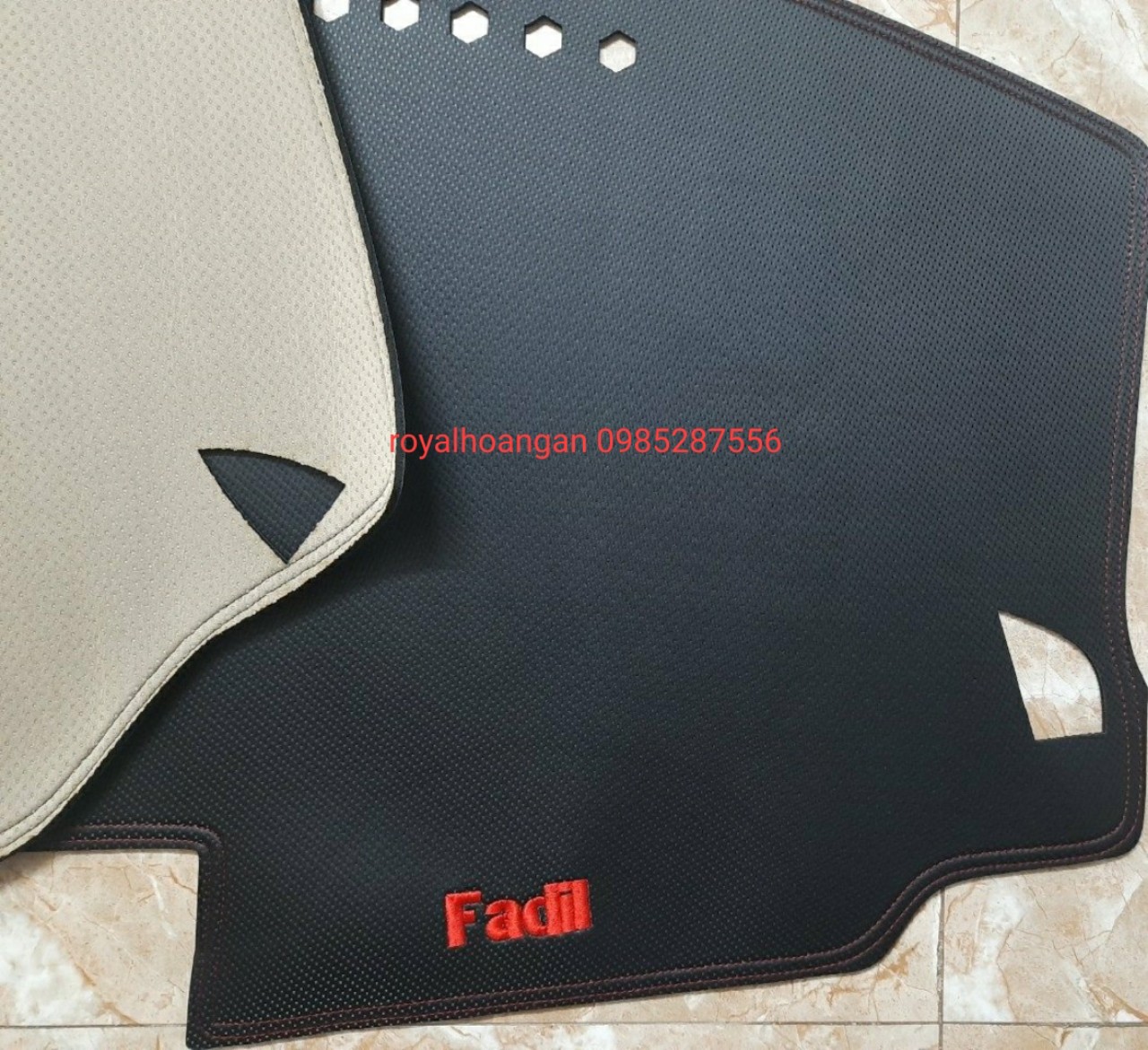 Fadil, thảm taplo da vân cacbon vinfast fadil