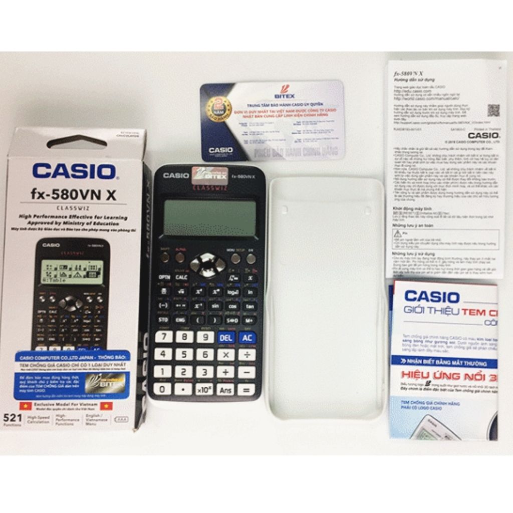 Máy tính fx-580VN X Casio dành cho học sinh, sinh viên Dùng cho các kì thi đại học, tốt nghiệp, tính toán chính xác
