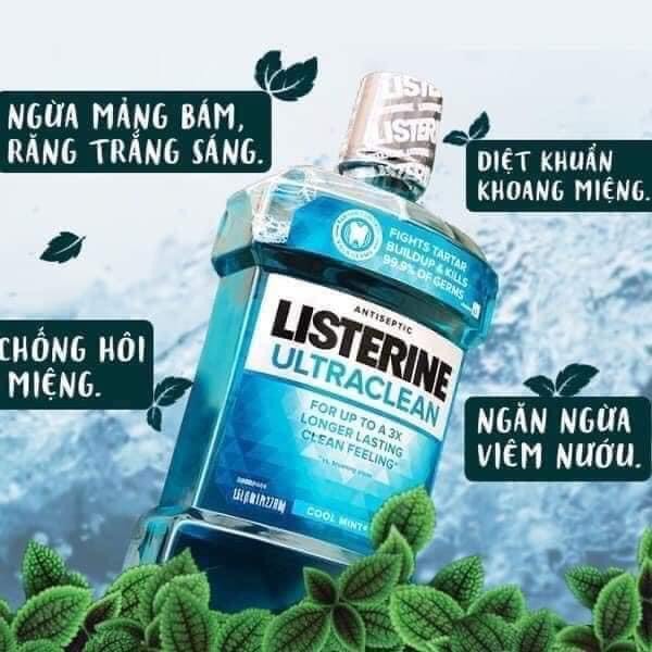 Nước súc miệng listerine cool mint 750ml - thái lan