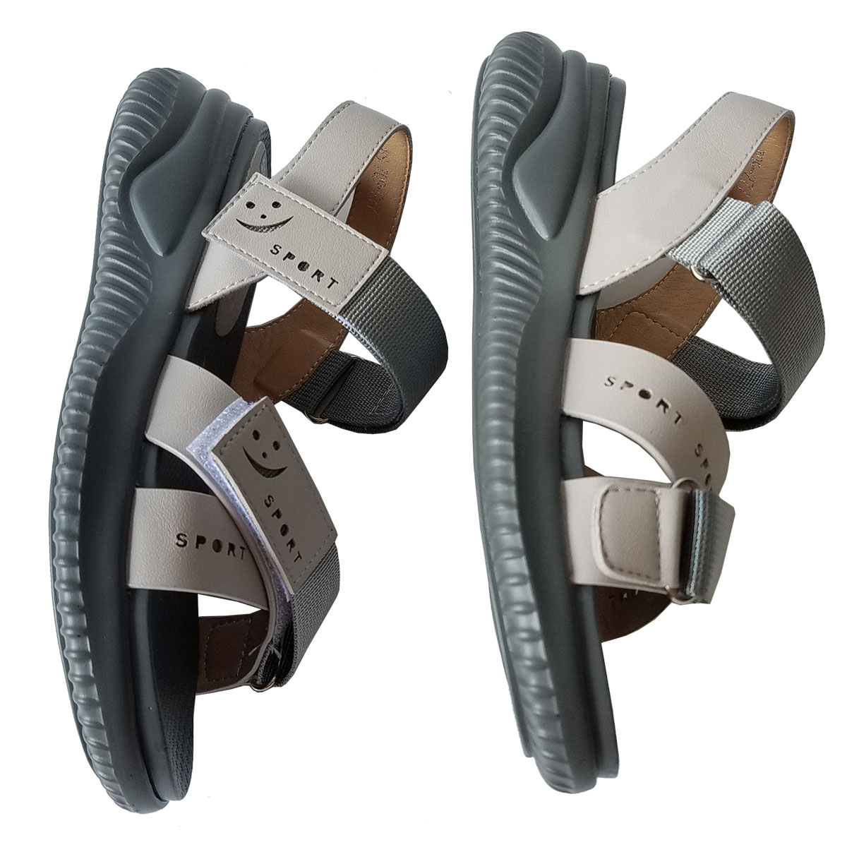 Giày sandal nữ da bò thật BIGBEN cao 4,5cm SDN86