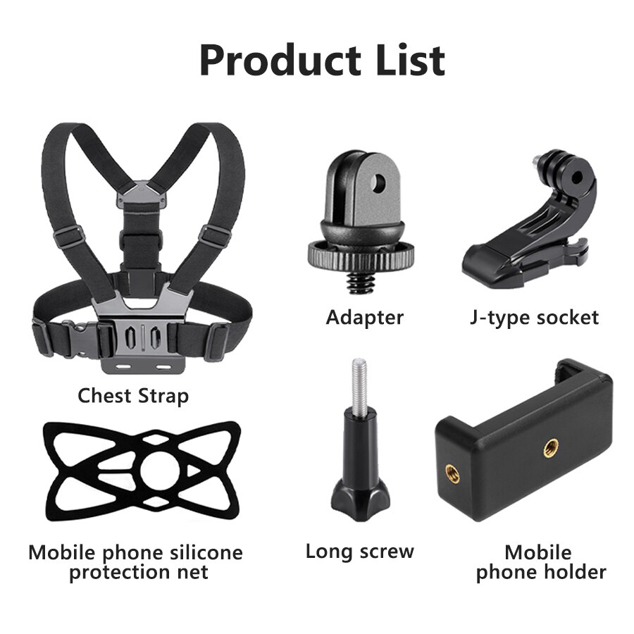 Chest strap mount belt for gopro hero camera phone holder for smartphone 13 14 pro max insta360 x3 essories