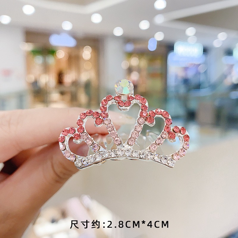Cài tóc vương miện đính hạt lấp lánh cho bé
