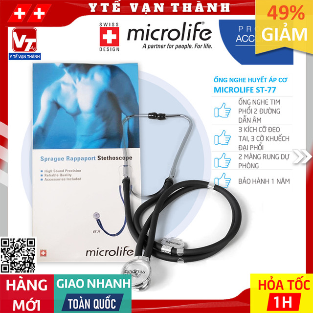 ✅ Ống Nghe Huyết Áp Cơ Microlife ST77 (ST-77) | BẢO HÀNH 1 NĂM -VT0014 - Y Tế Vạn Thành