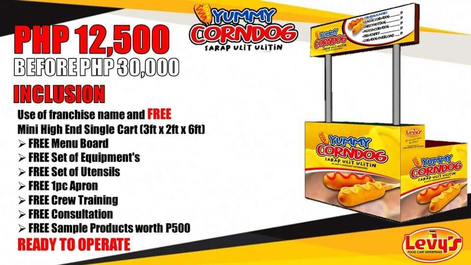 Yummy Corndog Corndog Food Cart Franchise Business Philippines 12,500  Foodcart Business Perfect For Franchising Patok Na Negosyo Easy To  Franchise Ready To Operate Collapsible Food Cart Corndog Very Yummy |  Lazada PH