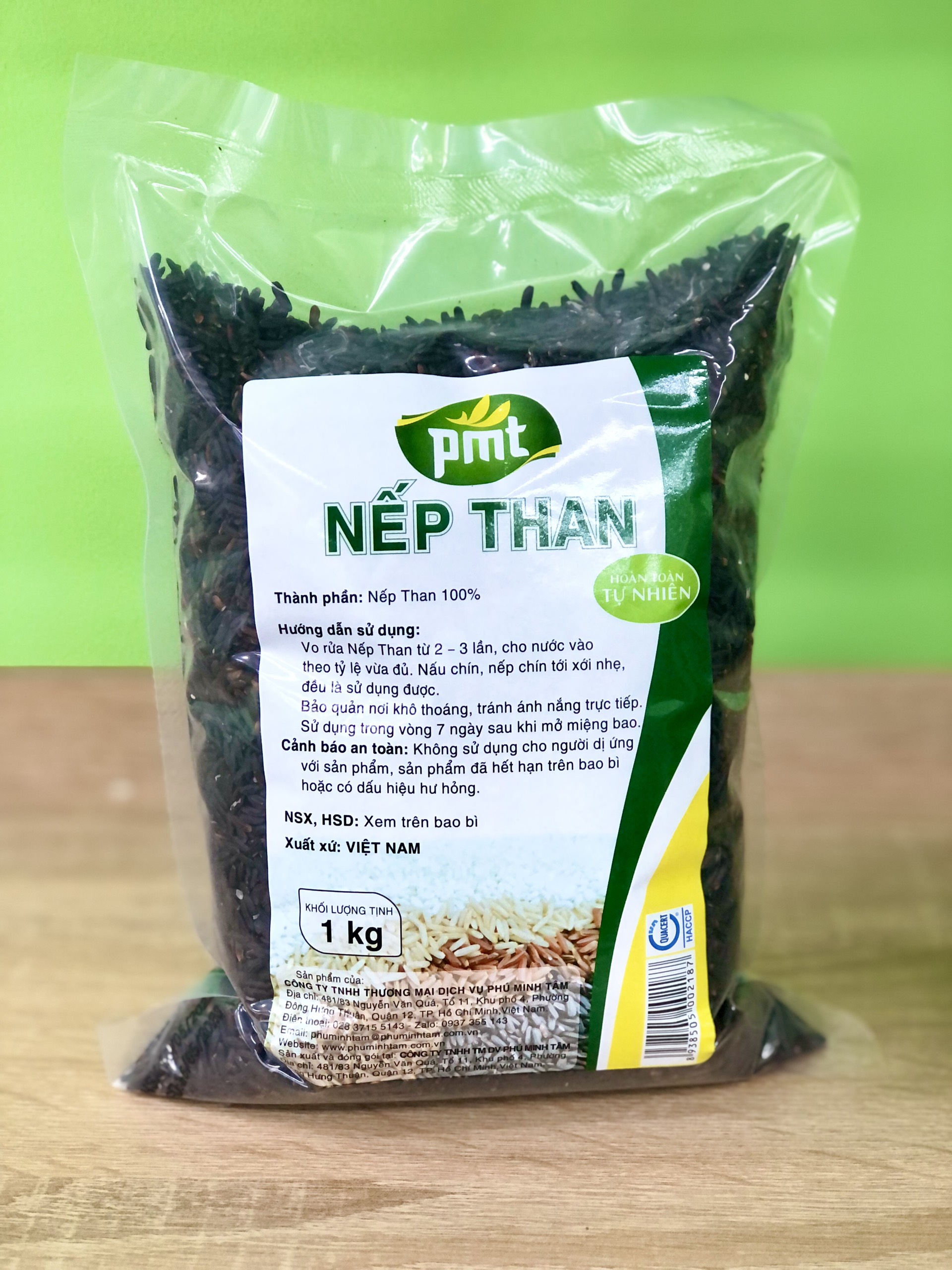 Gạo Nếp Than Phú Minh Tâm - 1kg