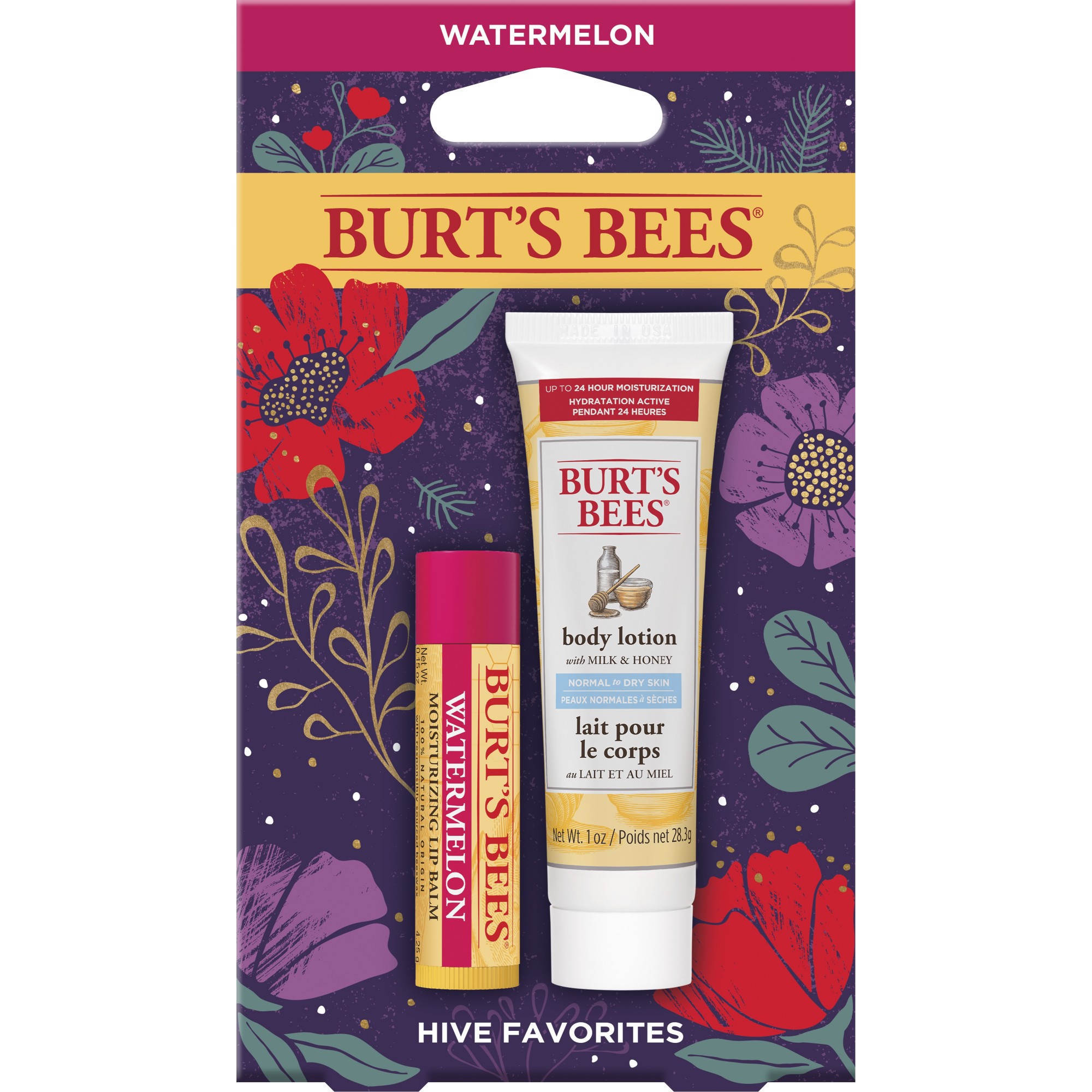 [Bill Mỹ/Sẵn] Set dưỡng da tay & dưỡng môi Burt's Bees Watermelon