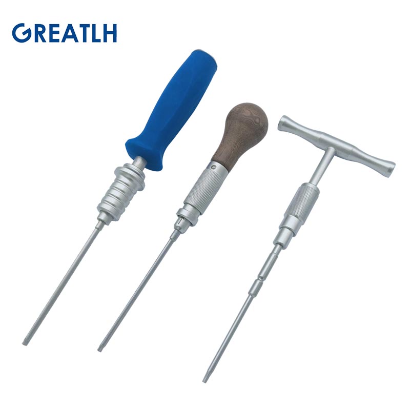NEW 【Innovative design】Stainless Steel Ao Screwdriver Screw Quick Coupling Handle Wooden Handle Orthopedic Surgery Instrument. 