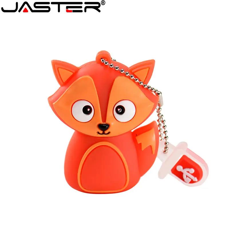 JASTER Cute Cartoon Animal USB Flash Drive 64GB Penguin Cat Memory Stick 32GB Owl Dinosaur Pen Drive 16GB Bee Fox Pendrive 8GB. 