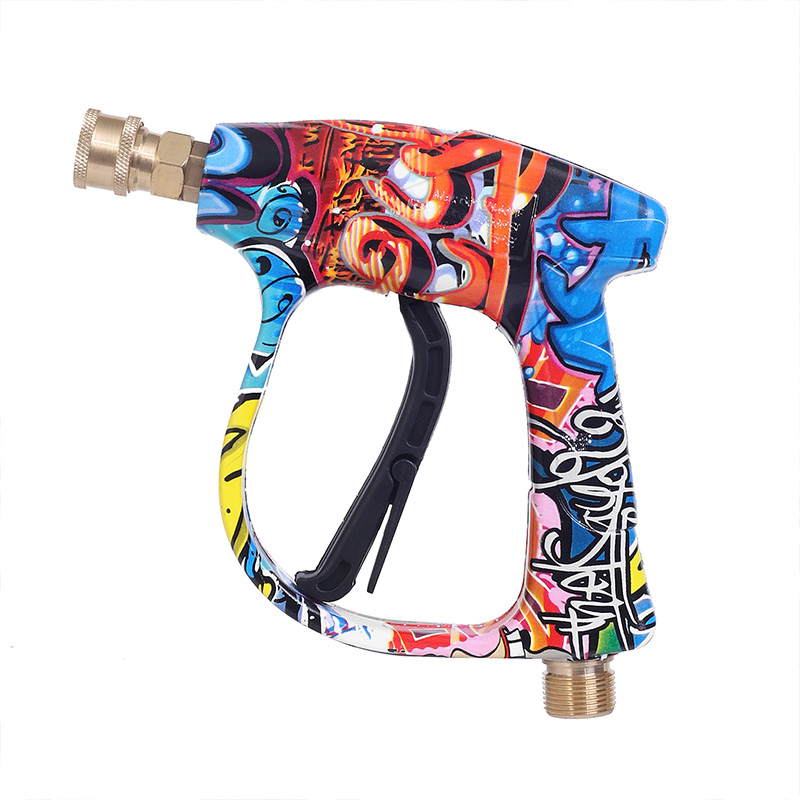 Wash machine pure copper core home car wash high-pressure water wash machine five-color nozzle PVC