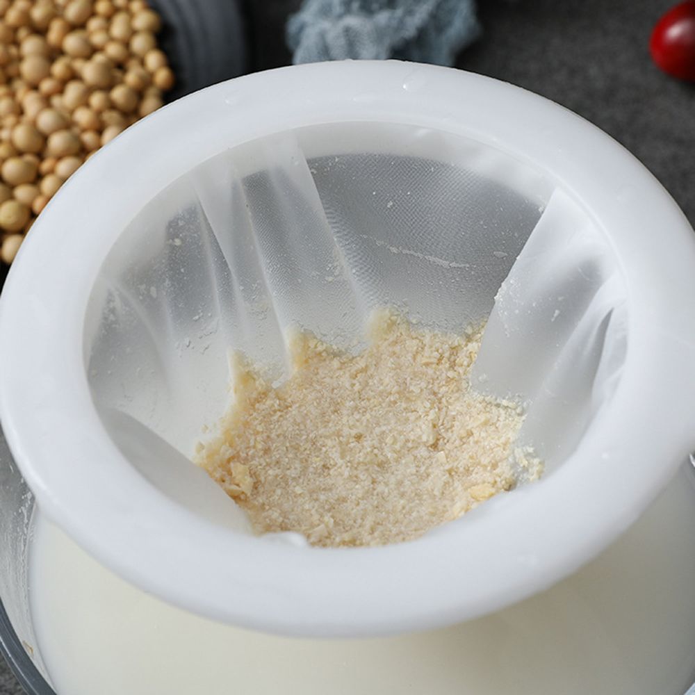 1 Pcs Food Strainer Ultra-fine Useful Nylon Kitchen Gadget Mesh Strainer Funnel Filter Mesh Filter Spoon.