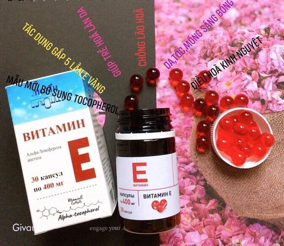 Vitamin E Đỏ Mirrolla nga 400mg hộp 30 viên