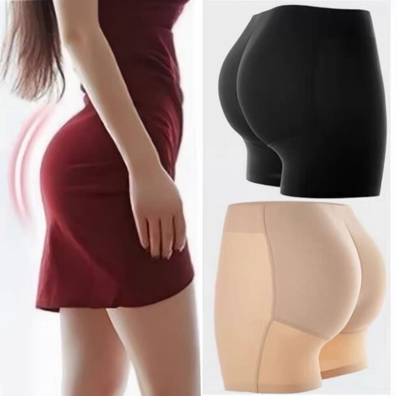 XUNDD Women's Mid Waist Hip Lift Pants Paddings Hip and Butt Panty Seamless  Lace Padded Underwear