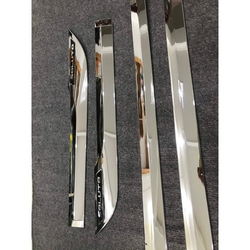 Ốp nẹp sườn xe kia soluto 2019-2020-2021-2022 mạ crom hàng đẹp