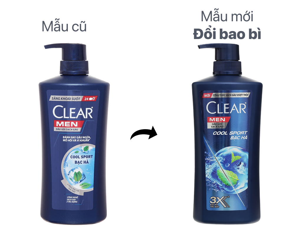 Dầu gội đầu Clear Men chai 630g
