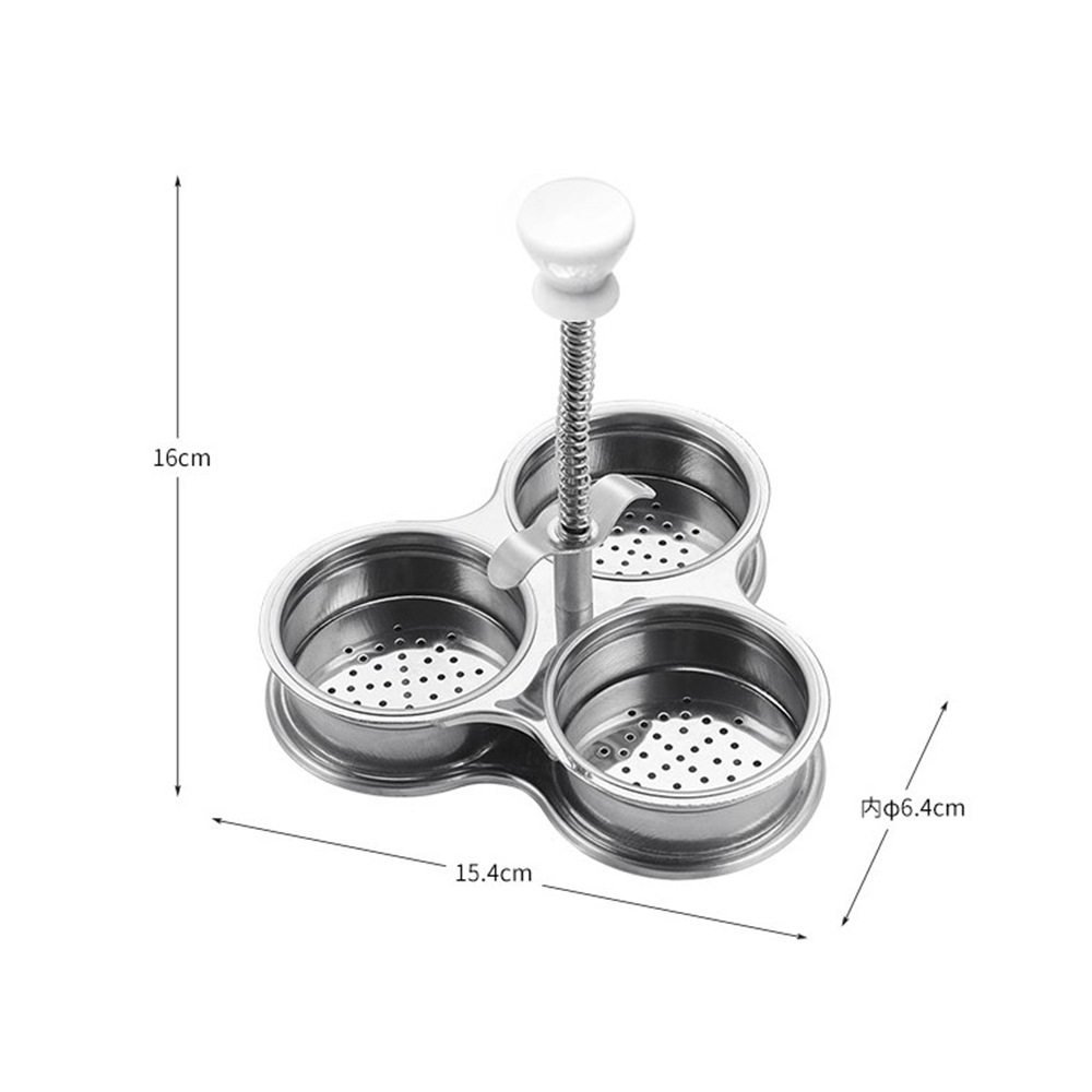 3 Grid Egg Steamer Stainless Steel Egg Poacher Multi-function Kitchen Gadgets 3 Grid Egg Steamer Egg Boiler For Kitchen Egg Poacher With Stainless Steel Construction Egg Poaching Tool Eggs Cooking Gadget Stainless Steel Egg Steaming Device Kitchen Utensil