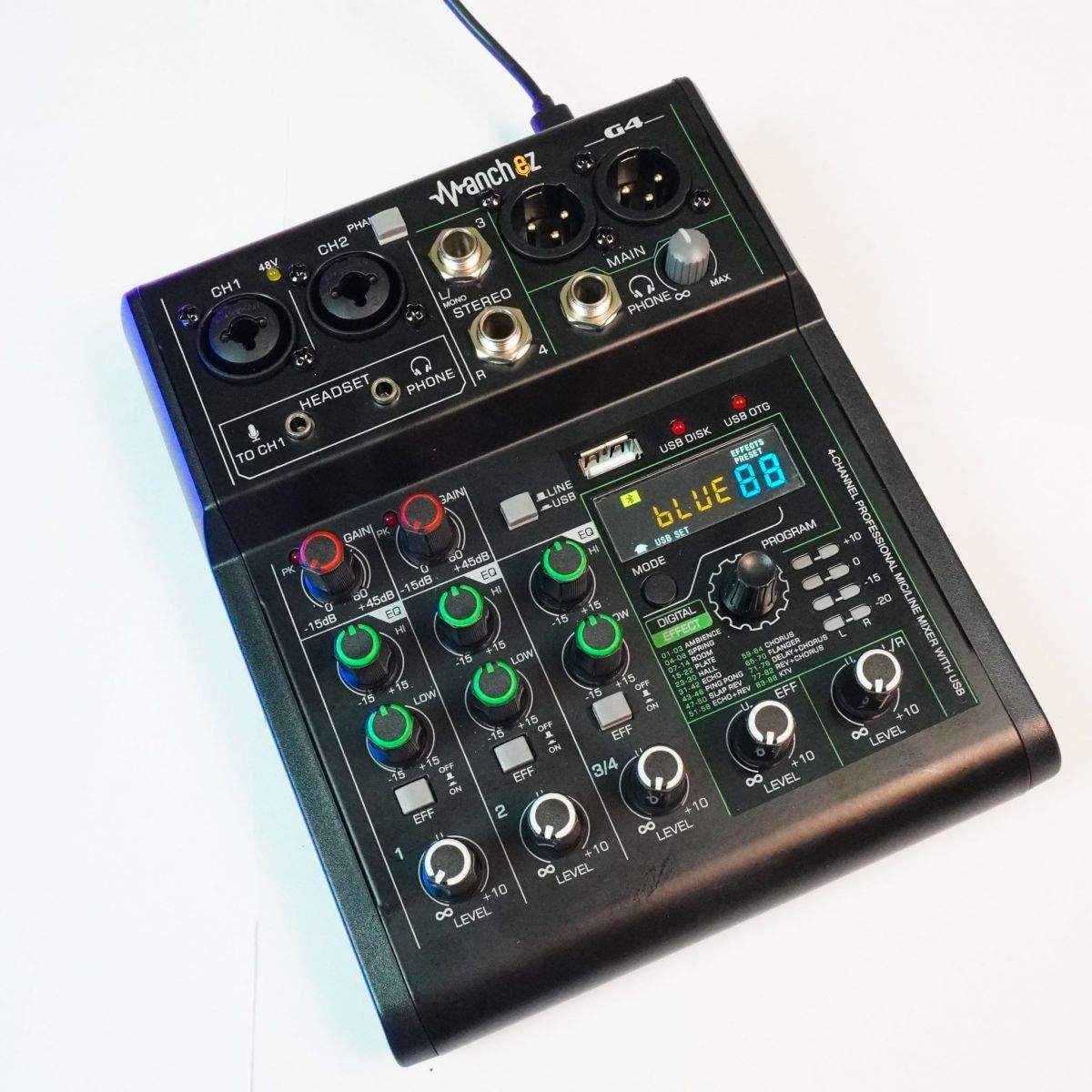 Combo dàn karaoke chuyên nghiệp trọn bộ dàn âm thanh-mixer g4 mini bản 2022 nâng cấp, tích hợp nguồn 48v cho micro thu âm, kết nối đa dạng, có bluetooth, bàn trộn âm thanh kiêm lọc âm - dàn karaoke mini cho gia đình tiện lợi