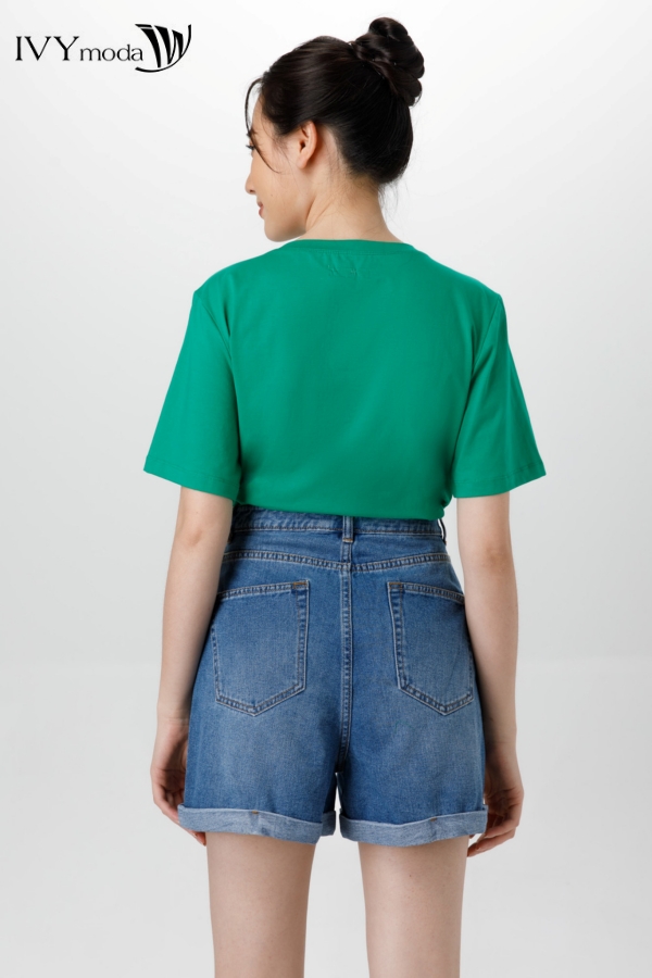 [TỪ 15-19.1|VOUCHER 150K] Quần sooc jean ống gập IVY moda MS 23B8878