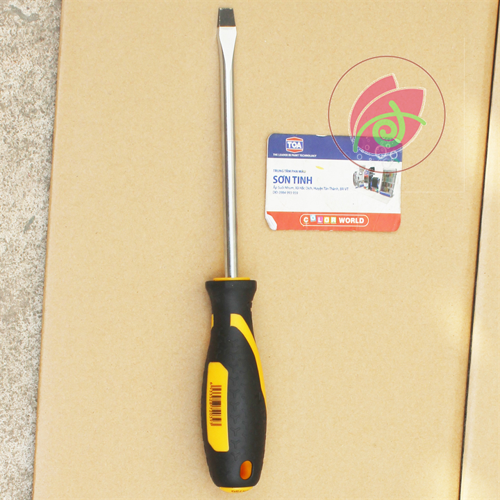 Tua vít dẹp cán mềm 8x150mm tolsen 20005