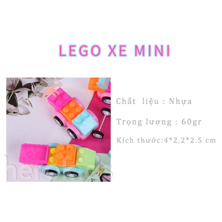 Lego xe mini cho bé, xe lắp ráp mini cho bé tập chơi