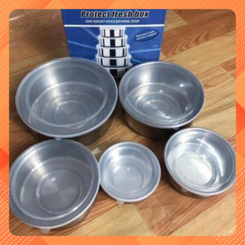 Bộ 5 bát lạnh inox có nắp