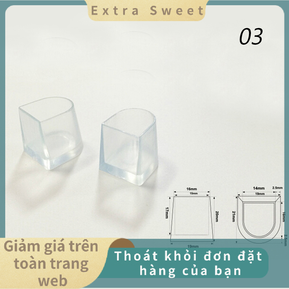 💖Extra Sweet 1 cặp rõ ràng đám cưới cao gót giày bảo vệ Stiletto Bìa stoppers