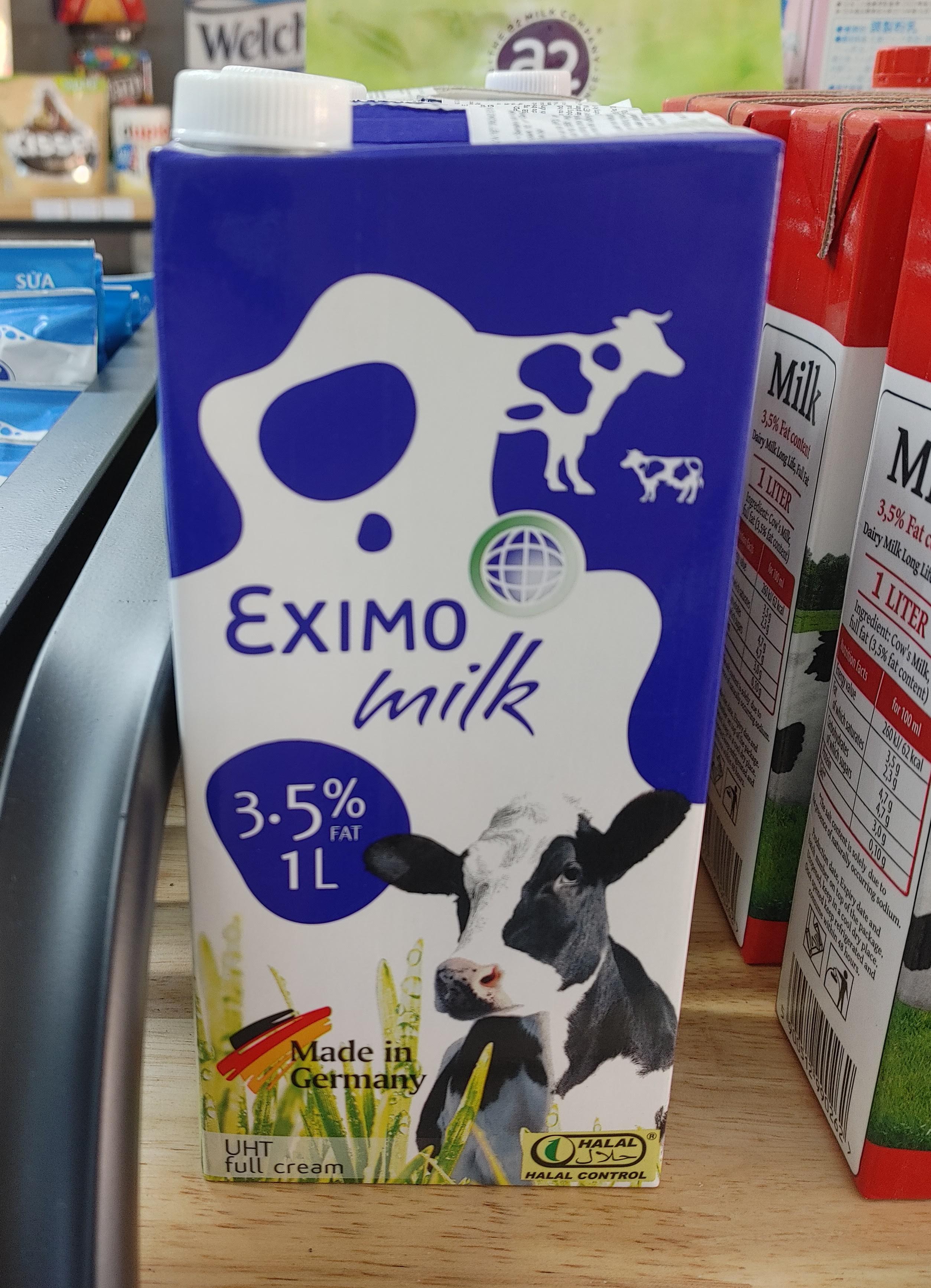Hộp sữa tươi tiệt trùng EXIMO nguyên kem không đường 1L thumbnail