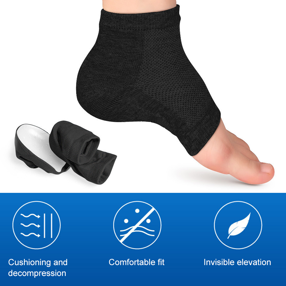 Thickened Height Max Socks 2/3.5cm Half Invisible Height Increase Insole Men Women Anti-slip Sports Invisible Heel Shoe Lift Pad. 