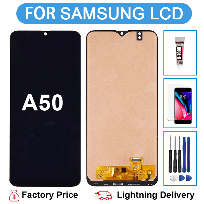 จอ Lcd สำหรับ Samsung Galaxy A50 Sm A505fn Ds A505f Ds A505หน้าจอสัมผัสอ่านพิกัดพร้อมกรอบ 1972