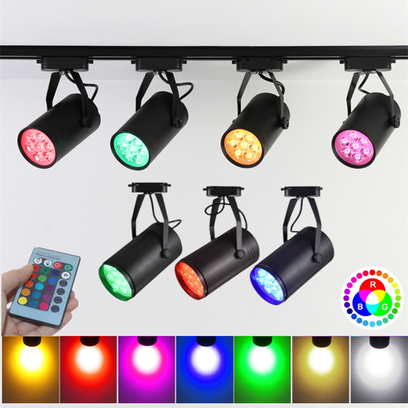 Led Raking Light 【Deal of the day】 Rgb Led Track Lights 5w/7w/12w/18w Remote Control ...
