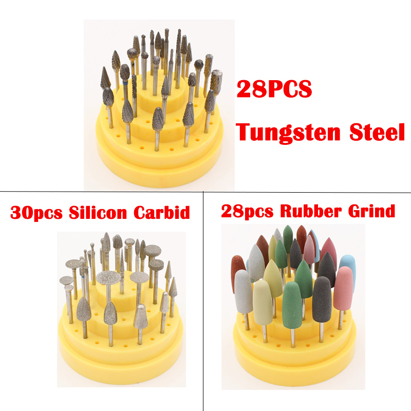 Tungsten Carbide Cutter Kit Carbide Burs for Remove and Polishing Drill Bits