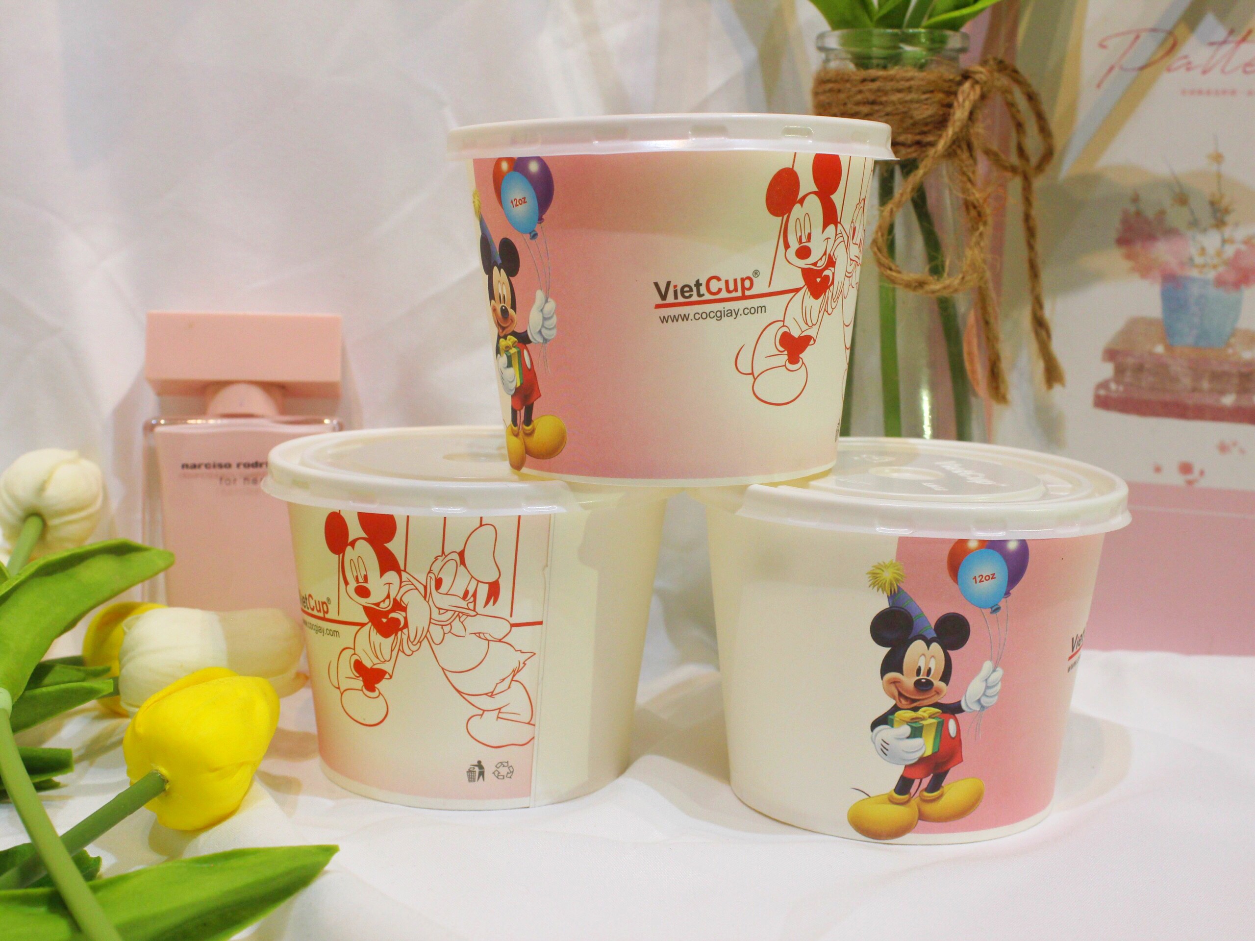 Set 100 bát giấy 12oz - 360ml dùng một lần
