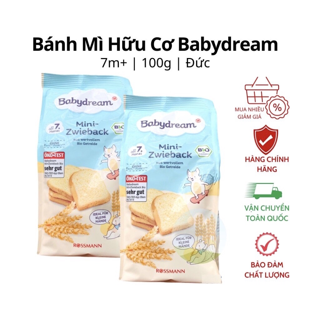 Bánh mỳ khô hữu cơ BabyDream Đức cho bé GoodbabyVN