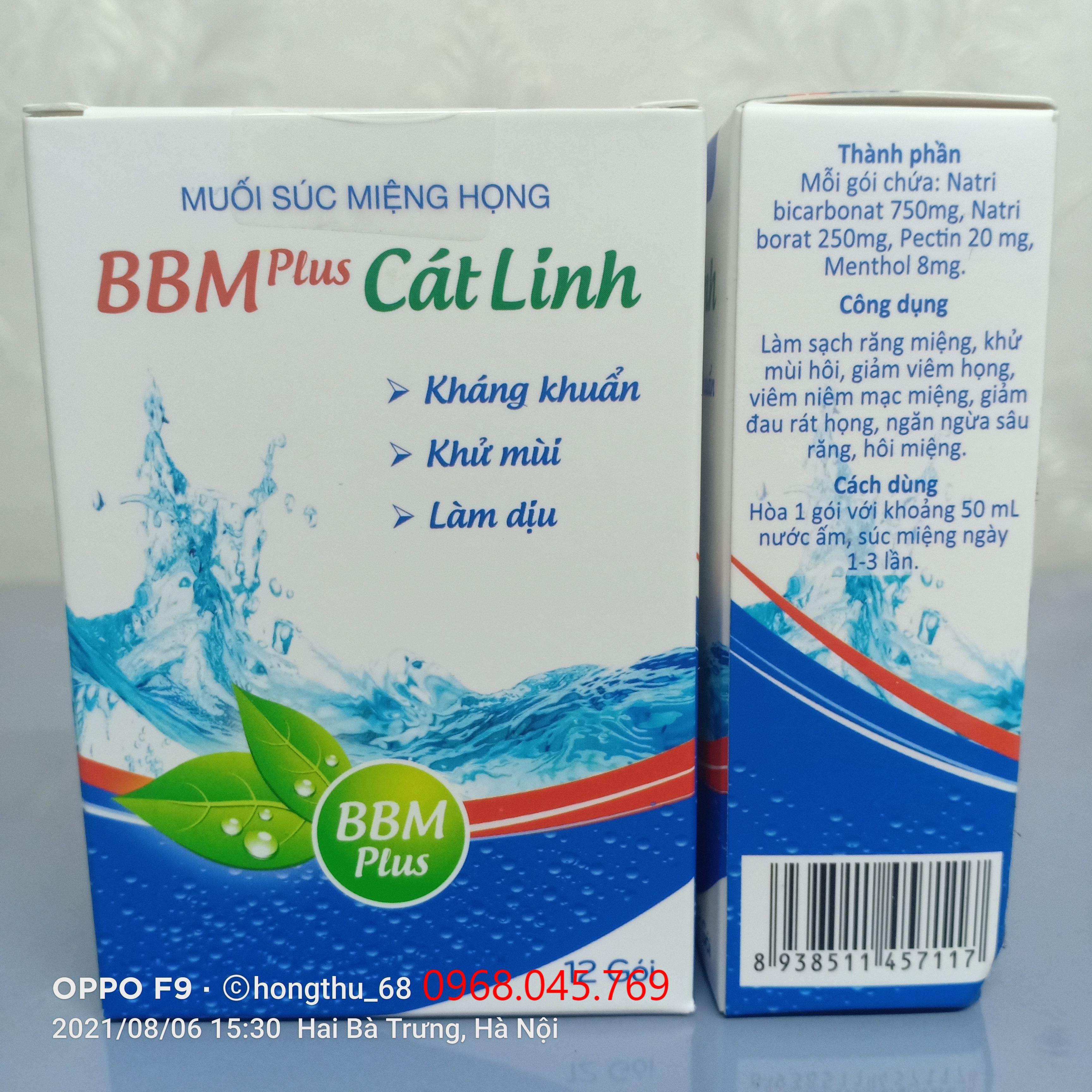 Muối súc miệng họng BBM Plus Cát Linh