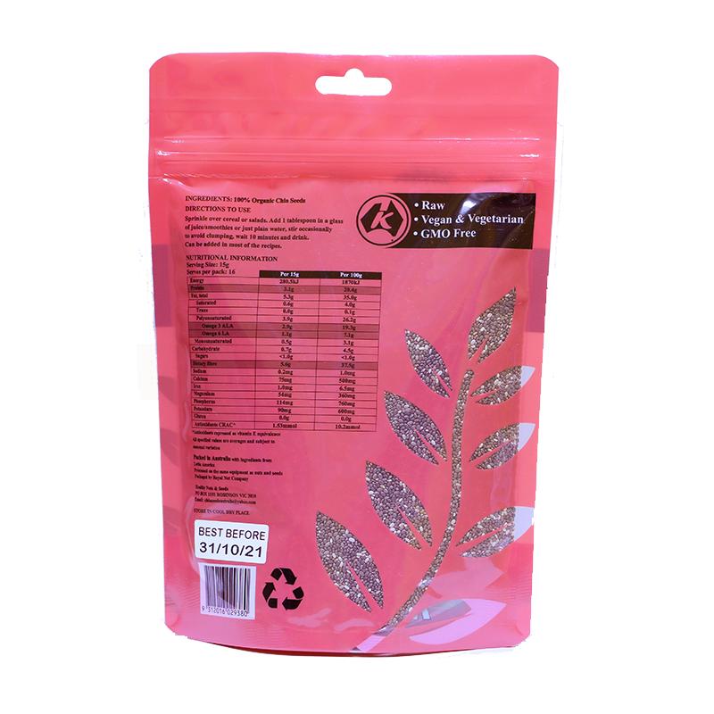 Hạt chia hữu cơ organic chia seed nature's superfood 250g chứa protein, canxi, omega 3 và chất xơ quatangme.com.vn