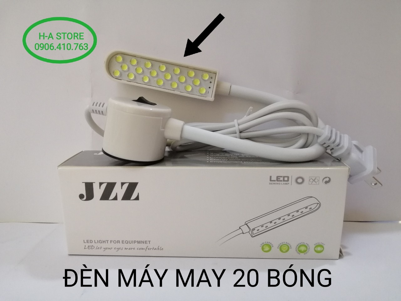 Đèn led máy may jzz 30 bóng / 20 bóng có nam châm hít ánh sáng trắng