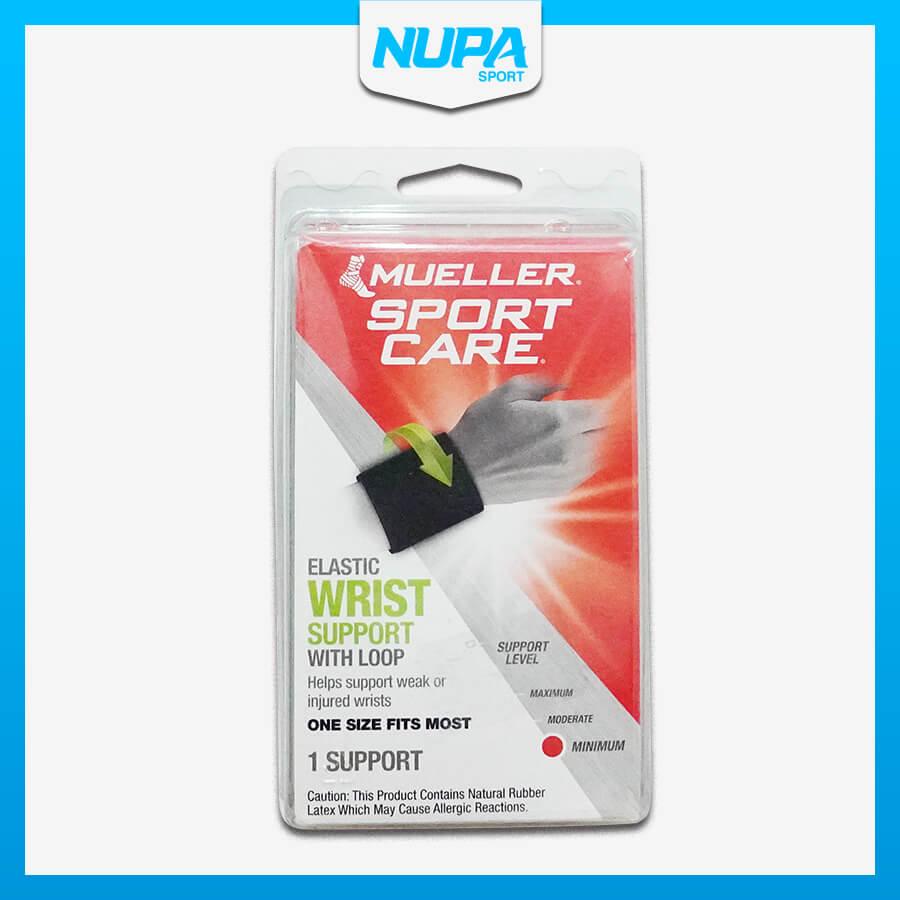 Băng Cổ Tay Mueller Elastic Wrist Support With Loop – Black (961)