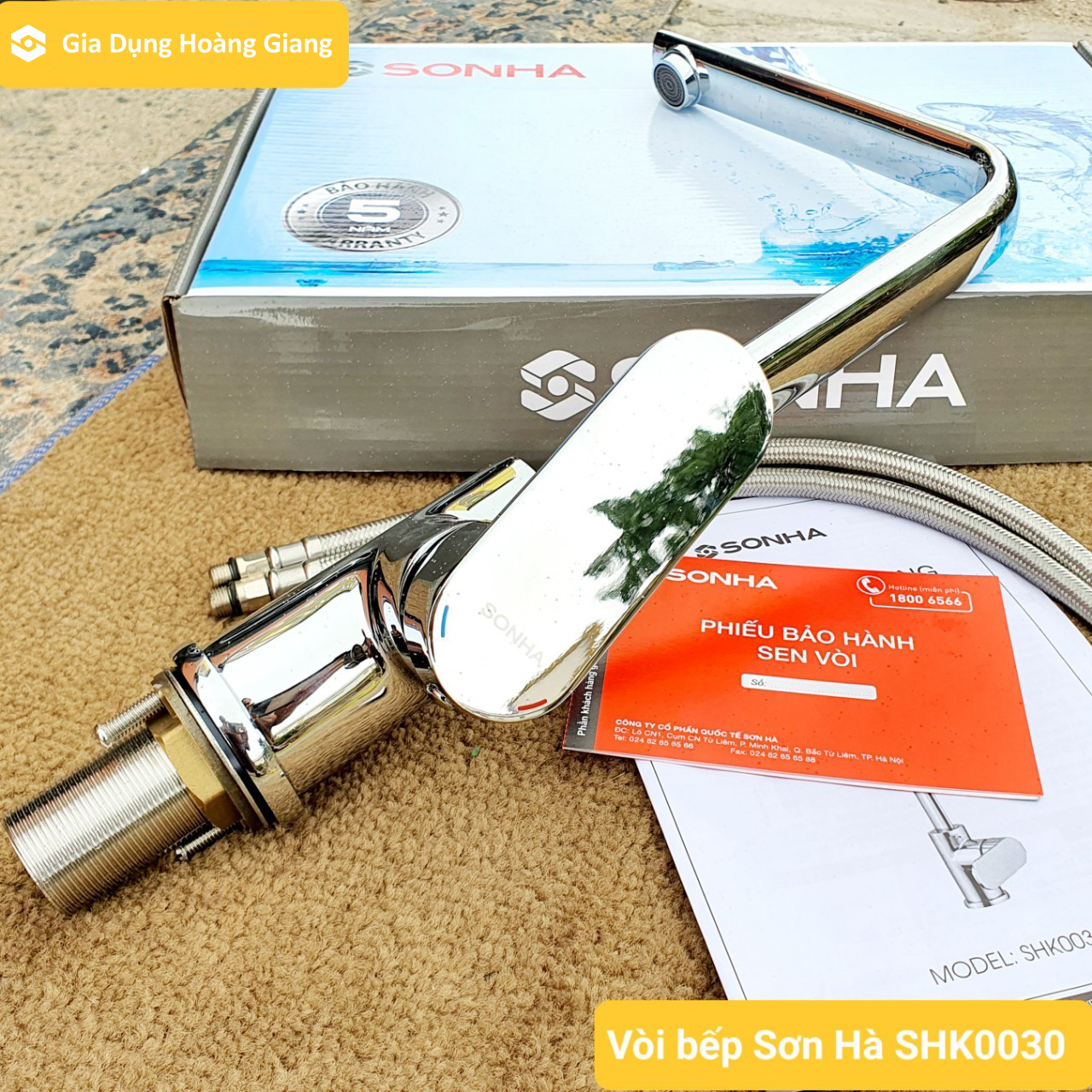 Vòi rửa chén bát nóng lạnh Sơn Hà SHK0030