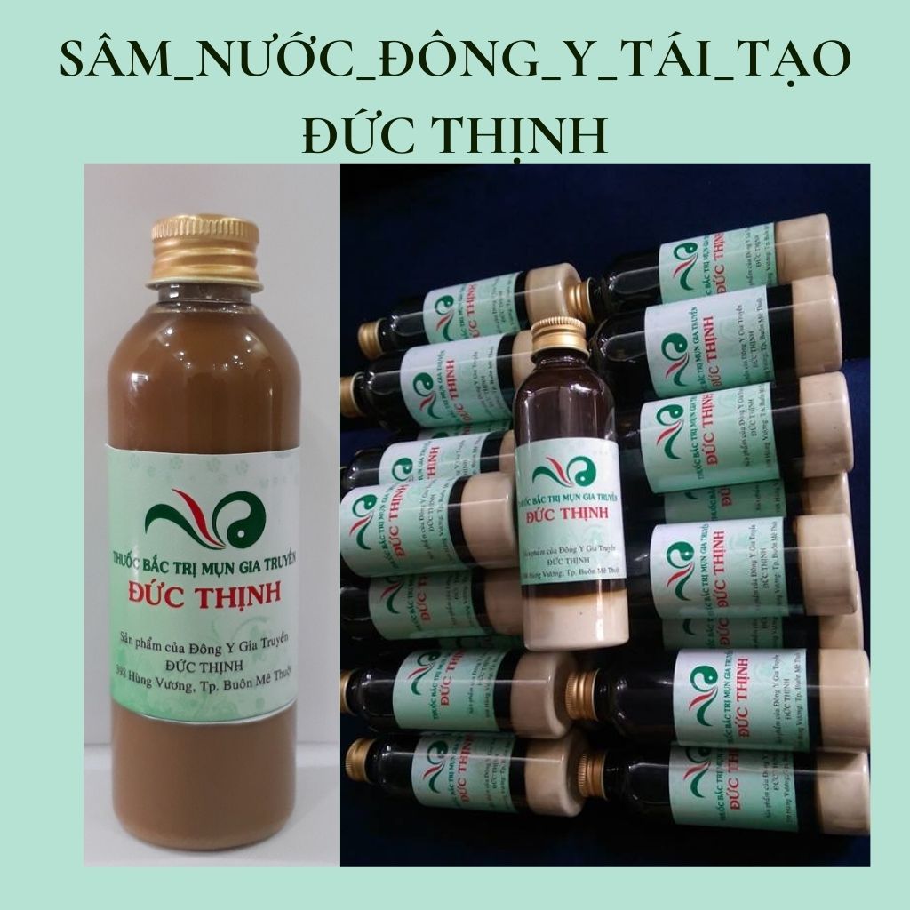 Thảo dược đông y tái tạo tinh chất ĐThịnh thiên nhiên làm sạch mụn nám tàn nhang sẹo rỗ tái tạo da thiên nhiên cực kỳ hieu quả 100ml