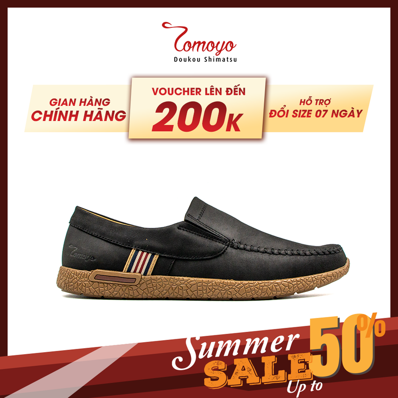 Giày lười nam da nubuck tomoyo tmn08101